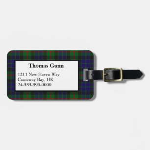 Gunn Tartan Plaid Luggage Tag