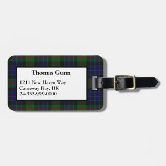 Gunn Tartan Plaid Luggage Tag