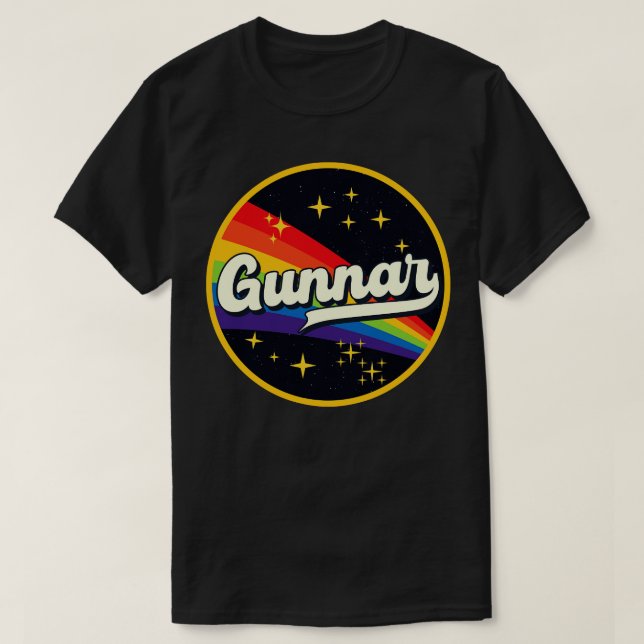 Gunnar Rainbow In Space Vintage Style T-Shirt (Design Front)