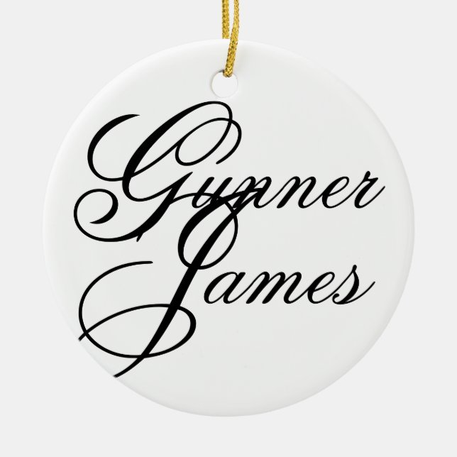 Gunner James Ceramic Ornament (Front)