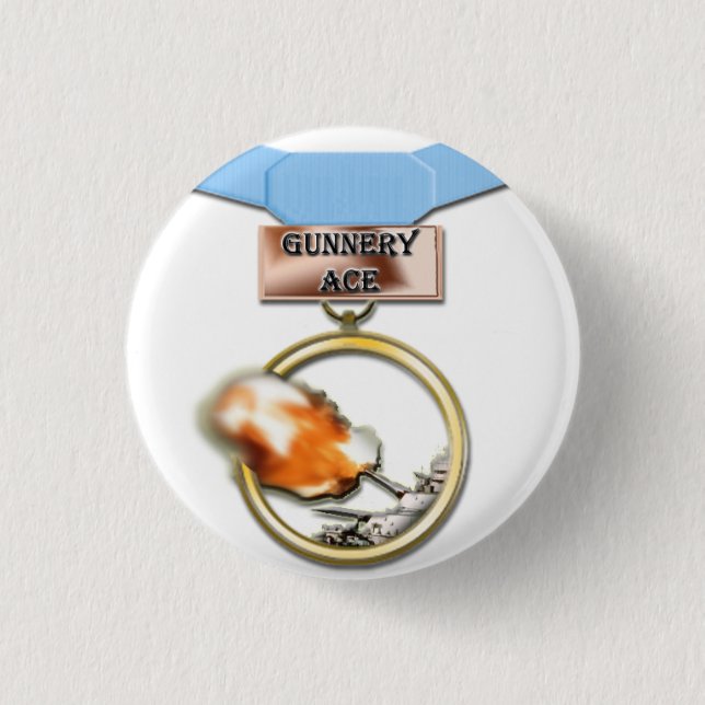 Gunnery Ace medal button (Front)