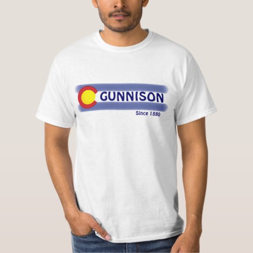 Gunnison Colorado local flag value tee