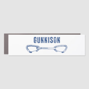 Gunnison Colorado Rock Climbing Quickdraw Car Magnet
