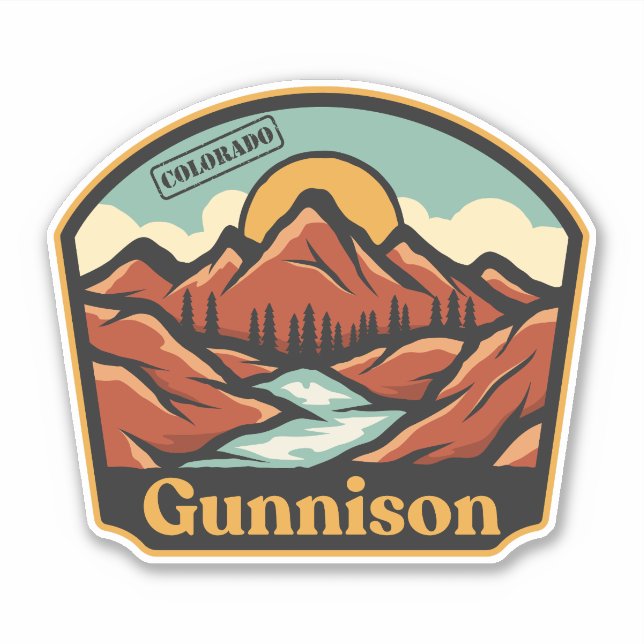 Gunnison, Colorado Sticker (Front)