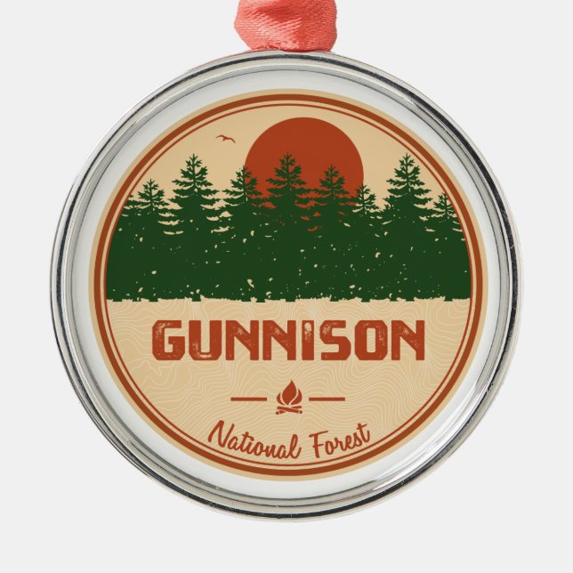 Gunnison National Forest Metal Ornament (Front)