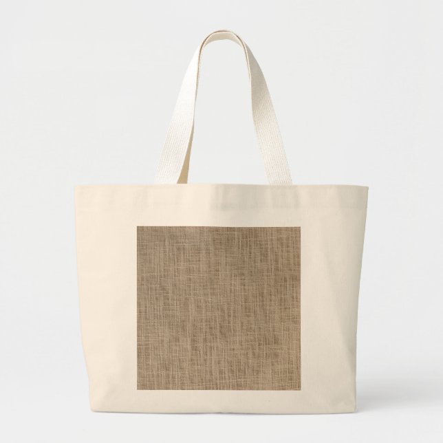 Gunny sack background large tote bag (Front)