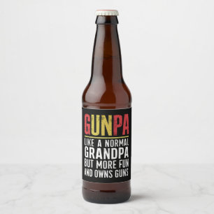 Gunpa Like A Normal Grandpa But More Fun And Owns Beer Bottle Label