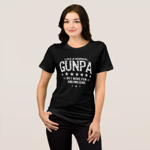 Gunpa Like A Normal Grandpa But More Fun And Owns Tri-Blend Shirt