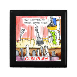 GunPlay Funny Cartoon Keepsake Box