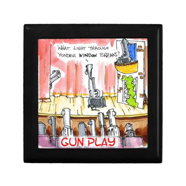 GunPlay Funny Cartoon Keepsake Box (Front)