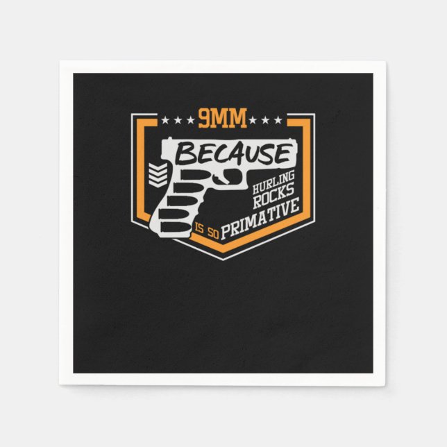 Guns 2nd Amendment Gun Owner Rights Gunnery Artill Napkins (Front)