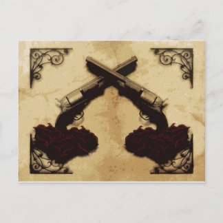 Guns and Roses Postcard