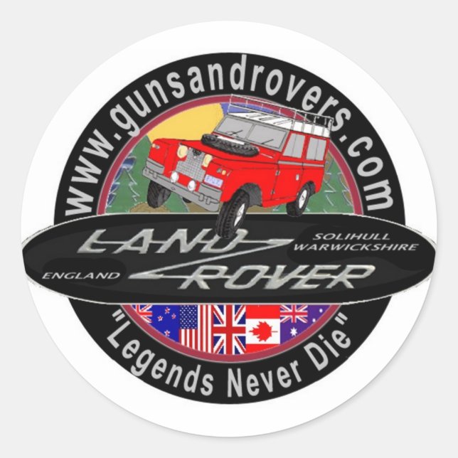 Guns and Rovers Decal Classic Round Sticker (Front)