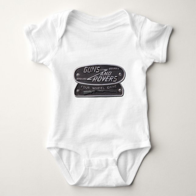 Guns and Rovers Shotgun Logo Baby Bodysuit (Front)