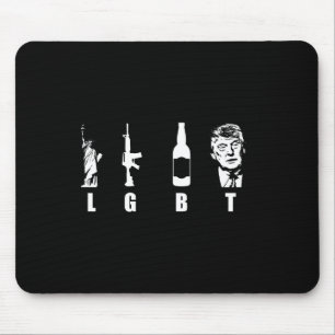 Guns Beer Trump 2020 - Trump Pence Maga Mouse Pad