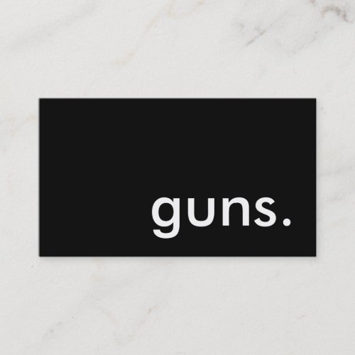 guns. business cards