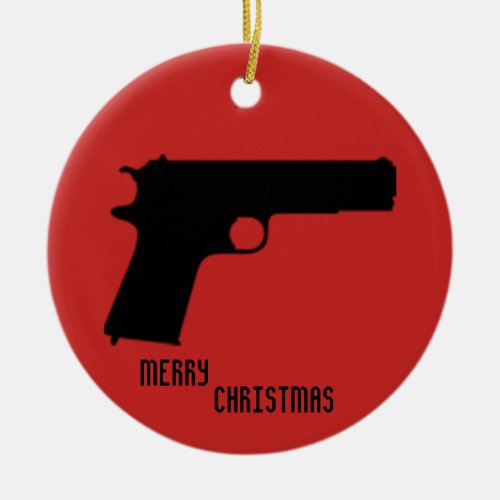 Guns Ceramic Ornament