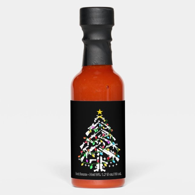 Guns Christmas Tree Ornament Hot Sauces (Front)