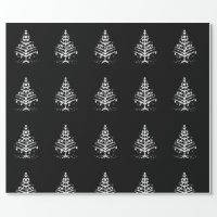 Minimal Masculine Kraft Black White Grey Christmas Wrapping Paper