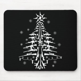 Guns Christmas Tree Xmas For Men Military Mouse Pad