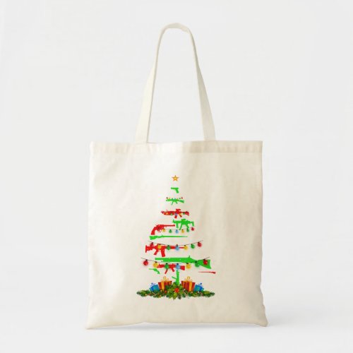 Guns Christmas Tree Xmas Gift For Lover Guns Tote Bag