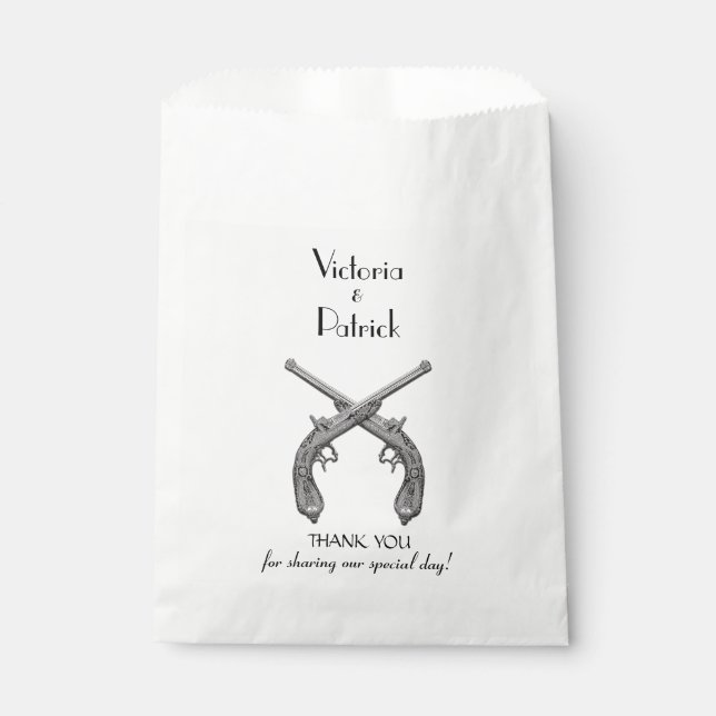 Guns Custom Thank You Favor Bag (Front)