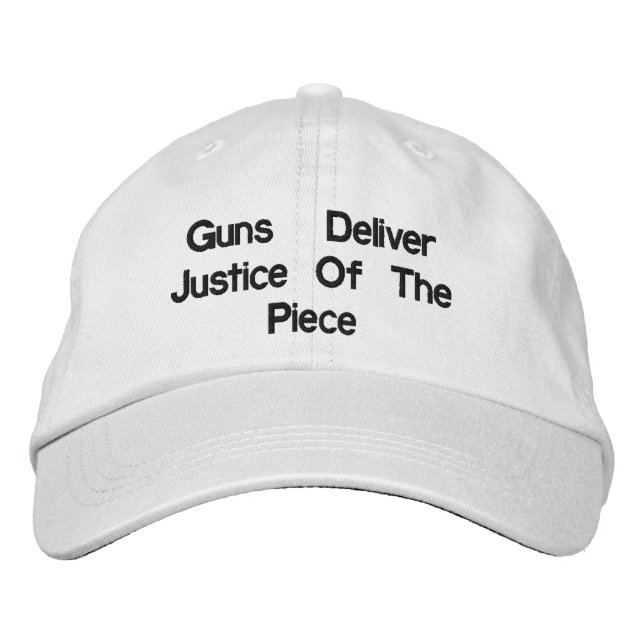 Guns Deliver Justice Personalized Adjustable Hat (Front)