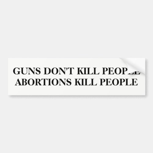 Guns Dont Kill People Bumper Sticker