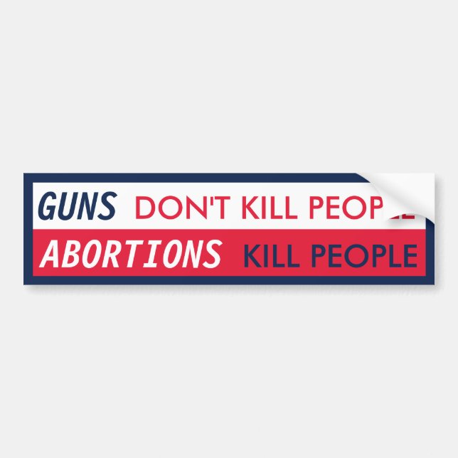 GUNS Don't Kill People Bumper Sticker (Front)