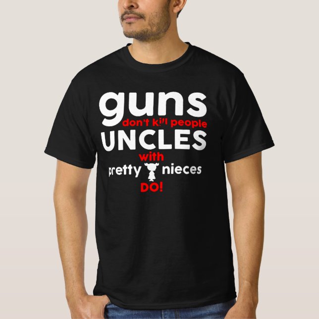 Guns dont kill people i do anti guns T-Shirt (Front)