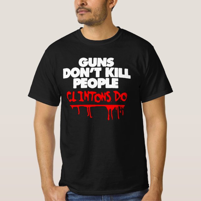 Guns dont kill people i do gun control T-Shirt (Front)