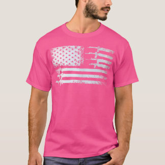 Guns Flag Distressed s Veterans Hunters T-Shirt