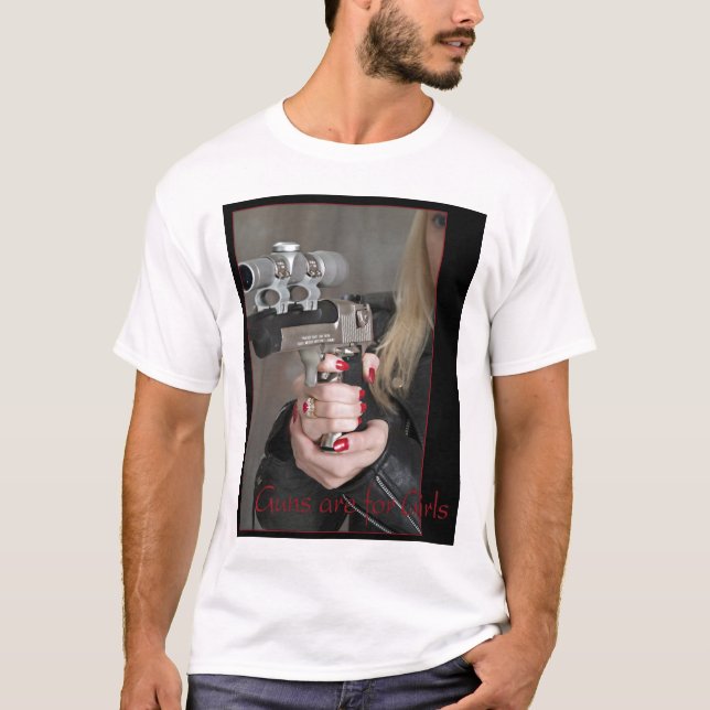 guns for  girls  ladies shirt (Front)