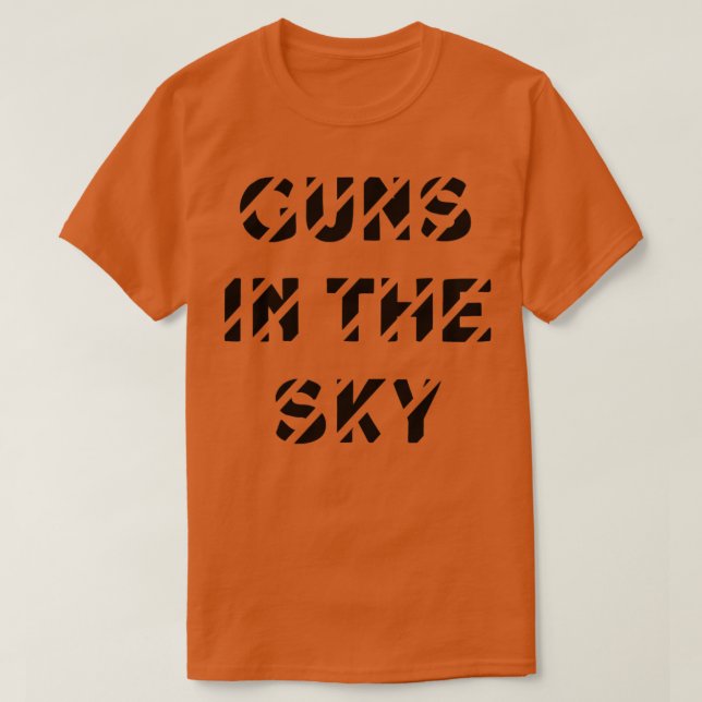 Guns In The Sky black T-Shirt (Design Front)