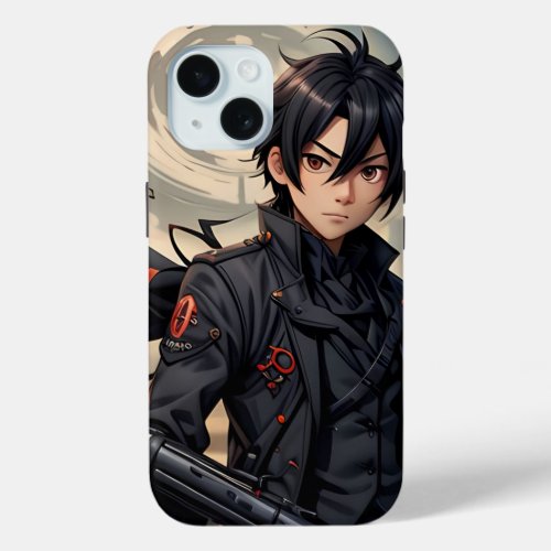 Guns Master Style Anime iPhone 15 Case