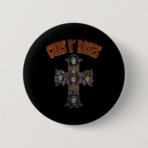 Guns N39 Roses Cross Arch  Button