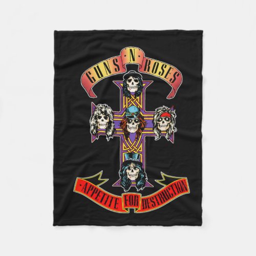 Guns N39 Roses Official Cross  Fleece Blanket