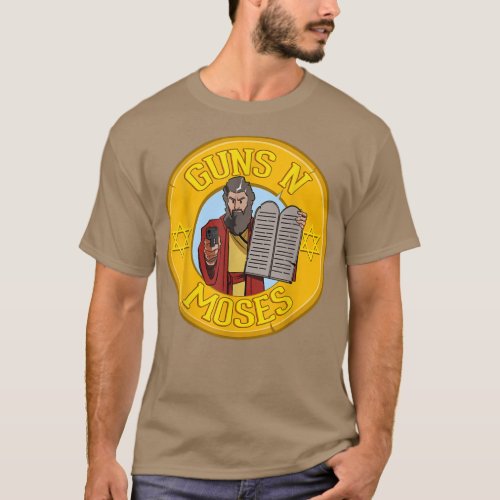 Guns N Moses Jewish Passover Pun Israeli Defense F T_Shirt