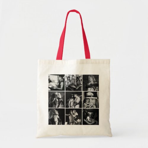 Guns N Roses Inspired Collage Retro 80s Rock Band Tote Bag