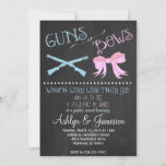 Guns Or Bows Gender Reveal Party Invitation at Zazzle