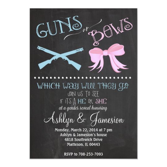 reveal party invitations