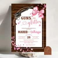 Guns or Glitter Gender Reveal Invitation