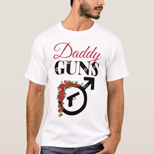 Guns or Roses Gender Reveal Baby Shower T_Shirt
