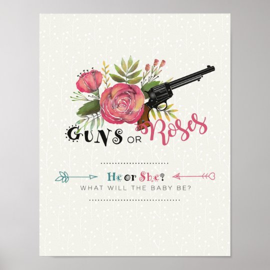 Wonmelody Guns Or Roses Gender Reveal Decorations Kit - Balloons, Banner, Cards, Confetti, For Boy/Girl Baby Shower - View #7