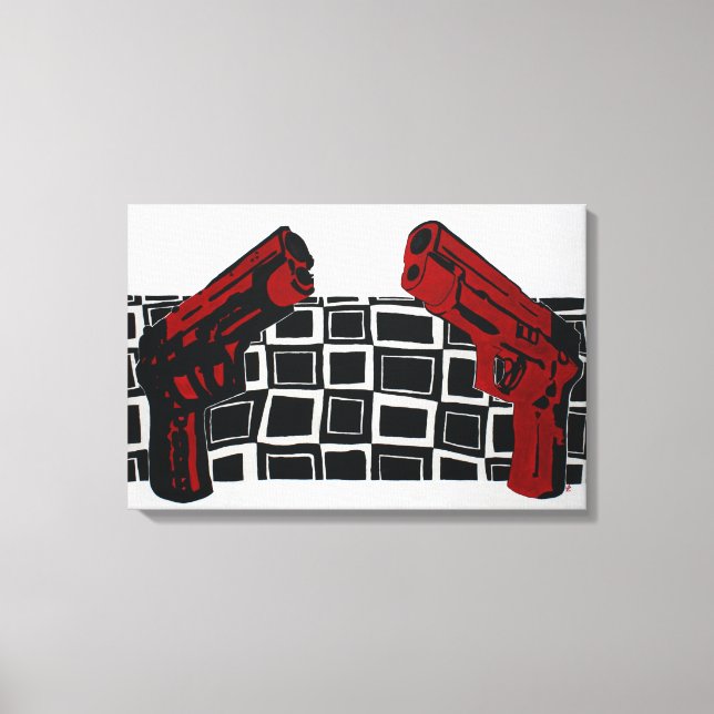 Guns Painting Canvas Print (Front)