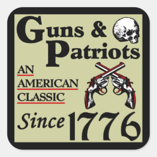 Guns & Patriots Square Sticker