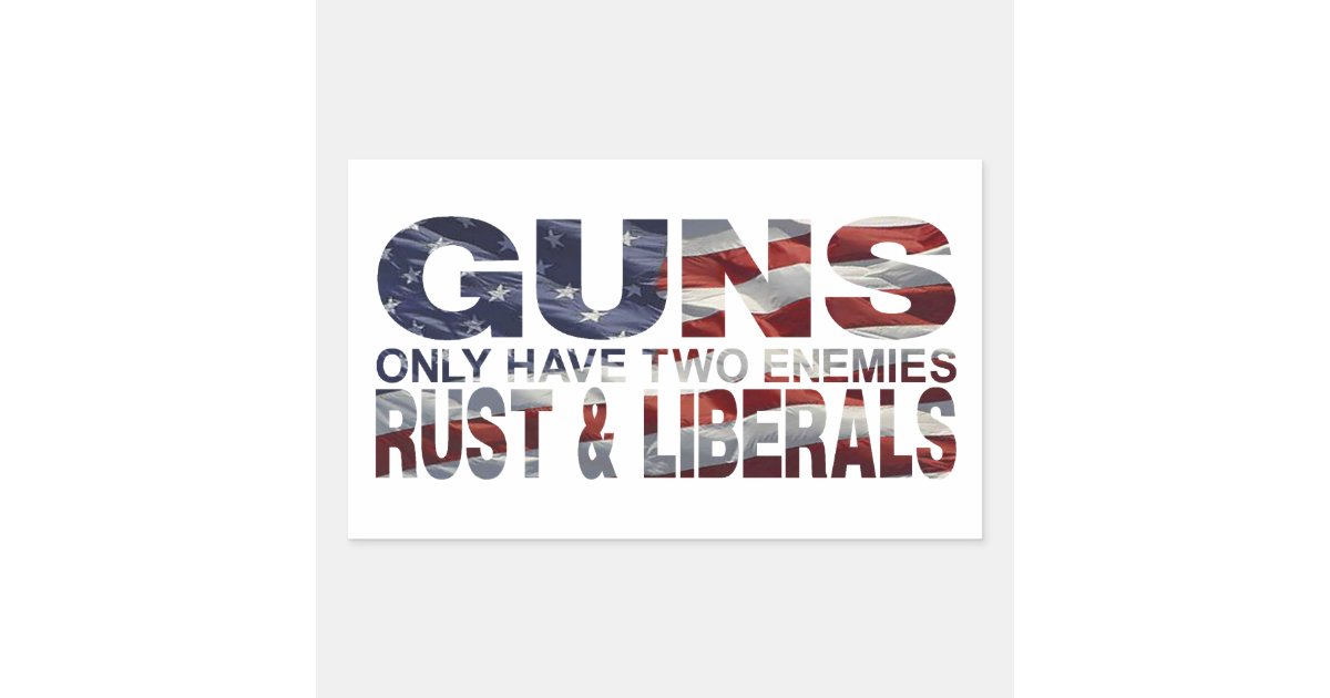 GUNS RECTANGULAR STICKER | Zazzle
