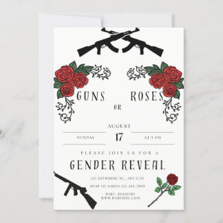 Guns & Roses, Gender Reveal Invite