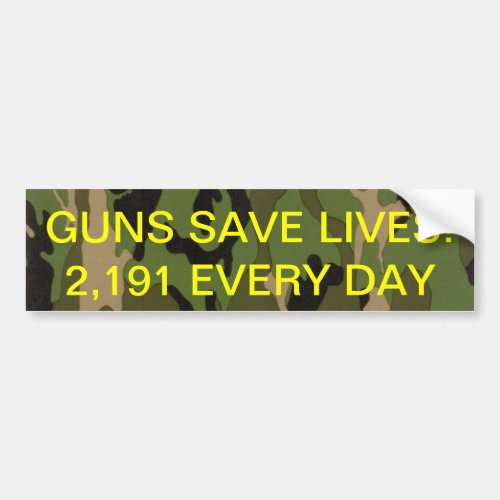 guns save lives bumper sticker
