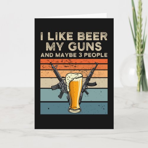 Guns Weapon Riffle Funny Sayings Card